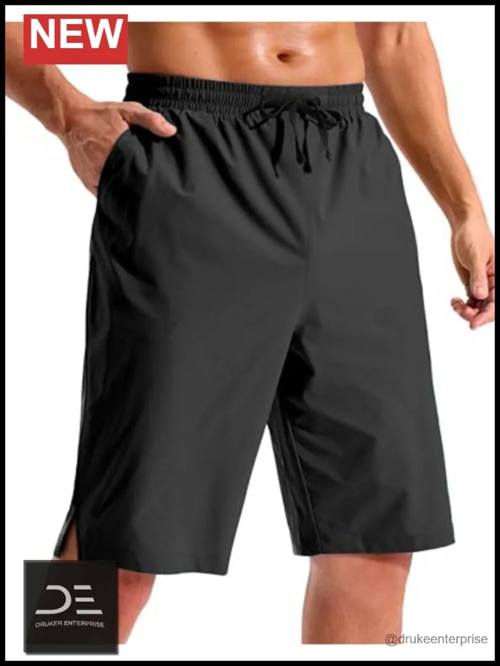 Men's Quick Dry Board Shorts 9/11 inch Inseam with Pockets No Liner